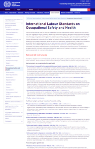 International Labour Standards on Occupational Safety and Health